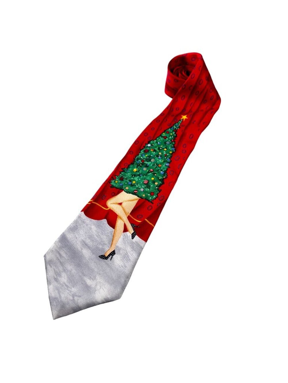Michael Paraskevas Christmas Silk Tie Is That Tree Your Wearing Sketchbook